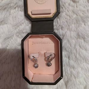 Brand New Juicy Heart Crown Huggie Earrings